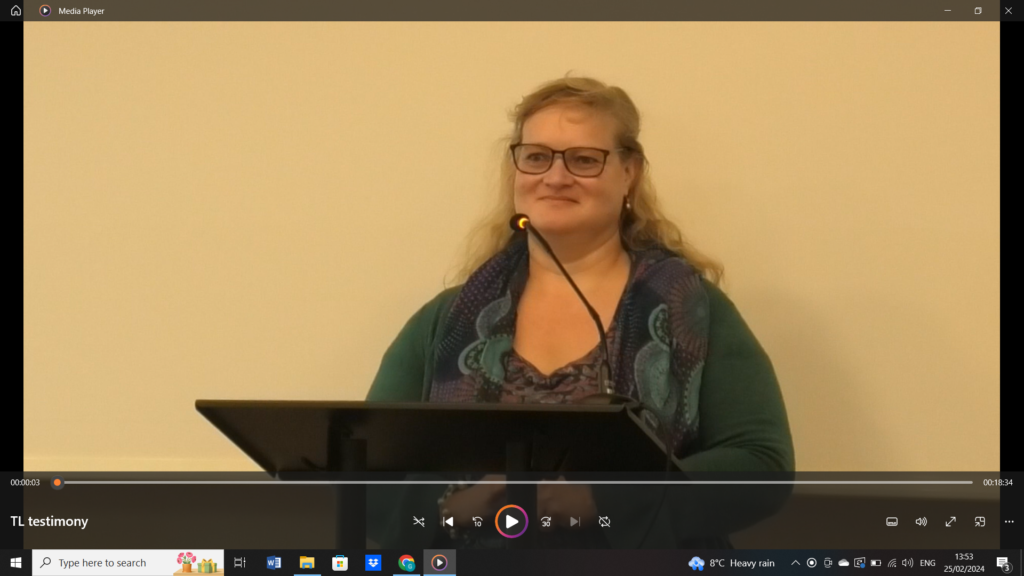Traceyanne’s testimony